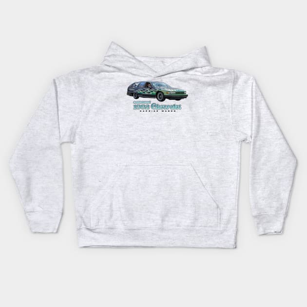 Customized 1992 Chevrolet Caprice Wagon Kids Hoodie by Gestalt Imagery